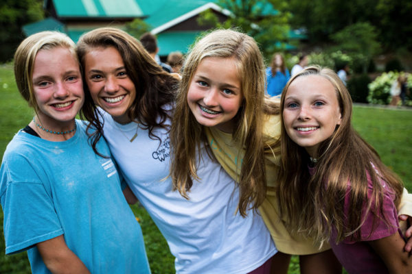 girls at overnight girls camp in nc